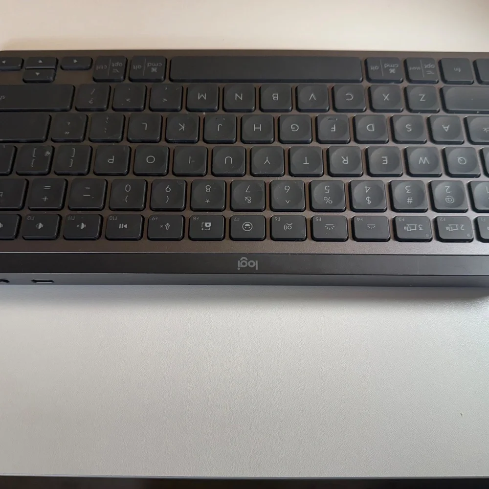 This is a Logitech MX Keys Mini wireless keyboard.
